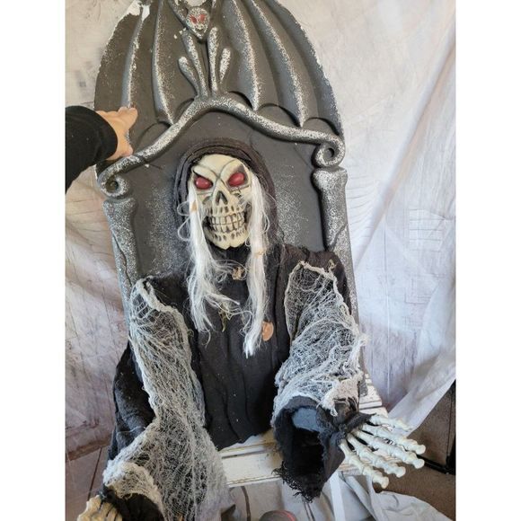 Grim reaper tombstone Halloween prop - Picture 1 of 7